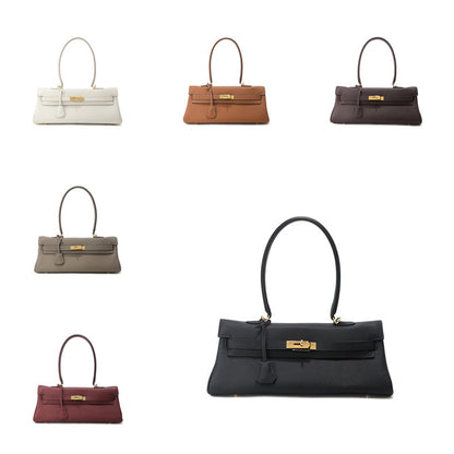 Top Grain Leather Shoulder Bag 35cm