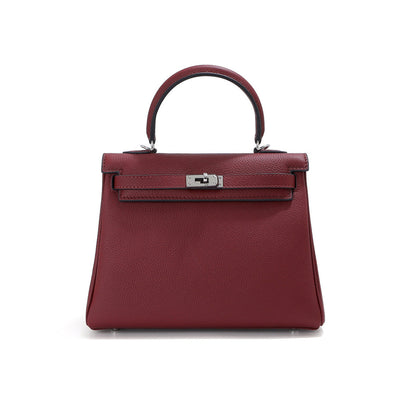Designer Kelly Handbags | Rouge Leather Handbag for Women - POPSEWING™