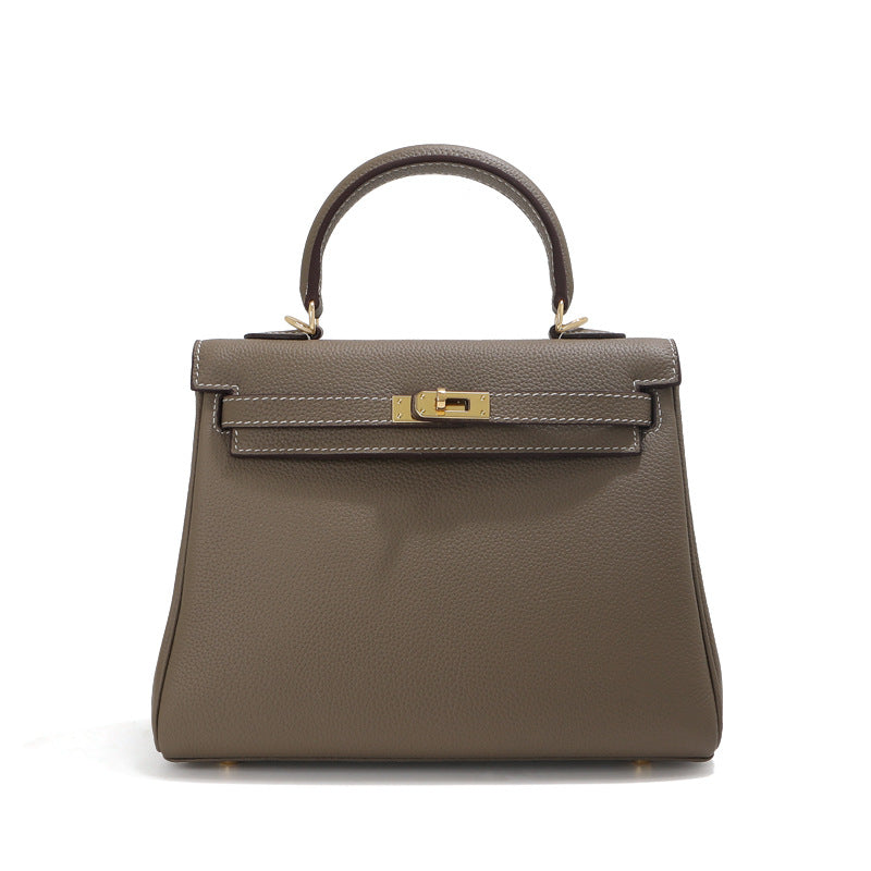 Designer Kelly Handbags | Etoupe Leather Handbag for Women - POPSEWING™