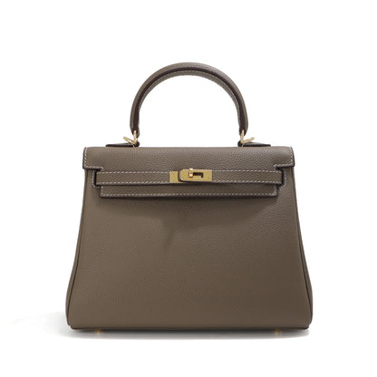 Designer Kelly Handbags | Etoupe Leather Handbag for Women - POPSEWING™