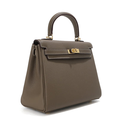 Designer Kelly Handbags | Etoupe Leather Handbag for Women - POPSEWING™