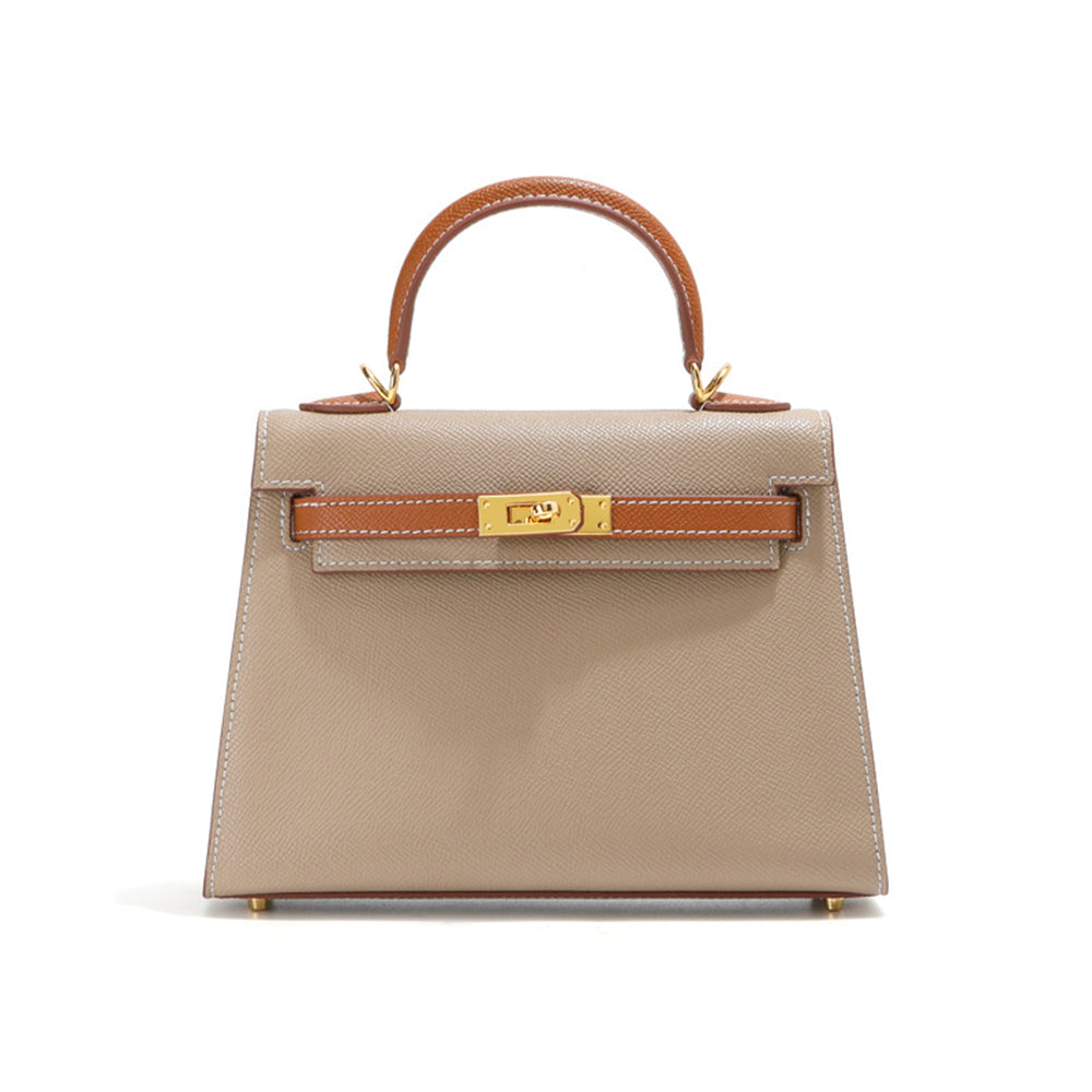 Premium bi-color leather Kelli bag, a timeless and versatile accessory for any outfit.