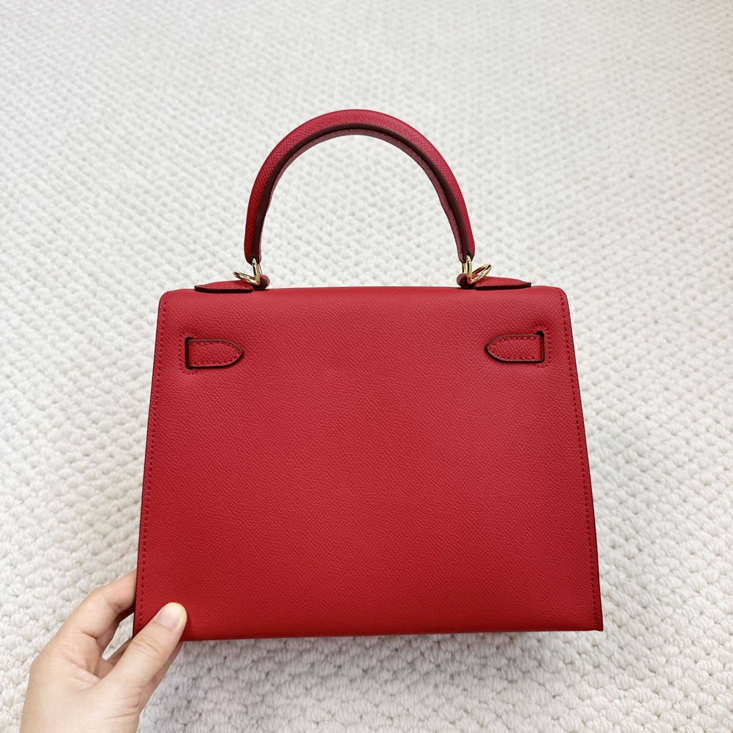 Kelly Red Gold Hardware Bag-20