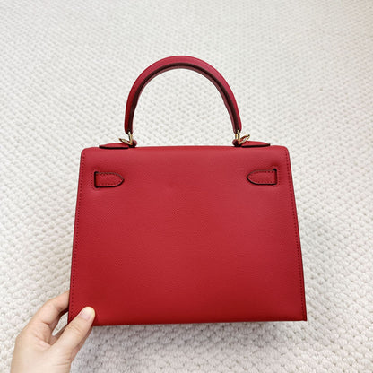 Kelly Red Gold Hardware Bag-20