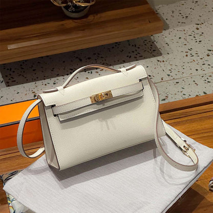 Greamy White Kelly Bag
