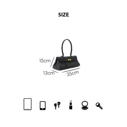 Top Grain Leather Shoulder Bag 35cm