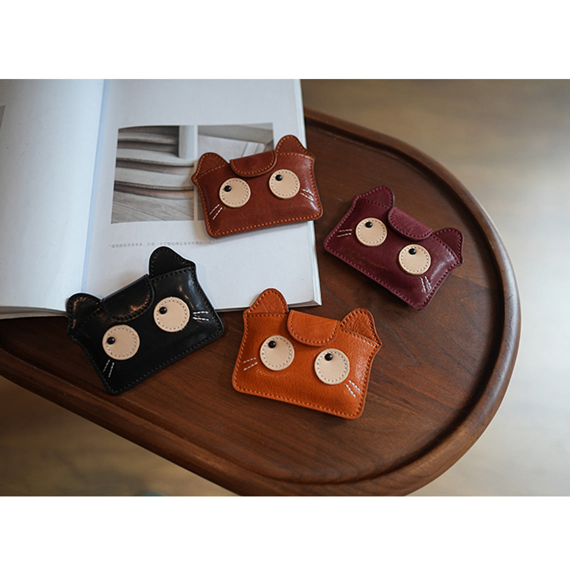 Vegetable Tanned Leather Chang Purse Card Wallet | Cute Leather Wallets