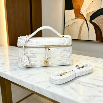 Inspired LP23 Extra Handbag | Crocodile Embossed Top Grain Leather