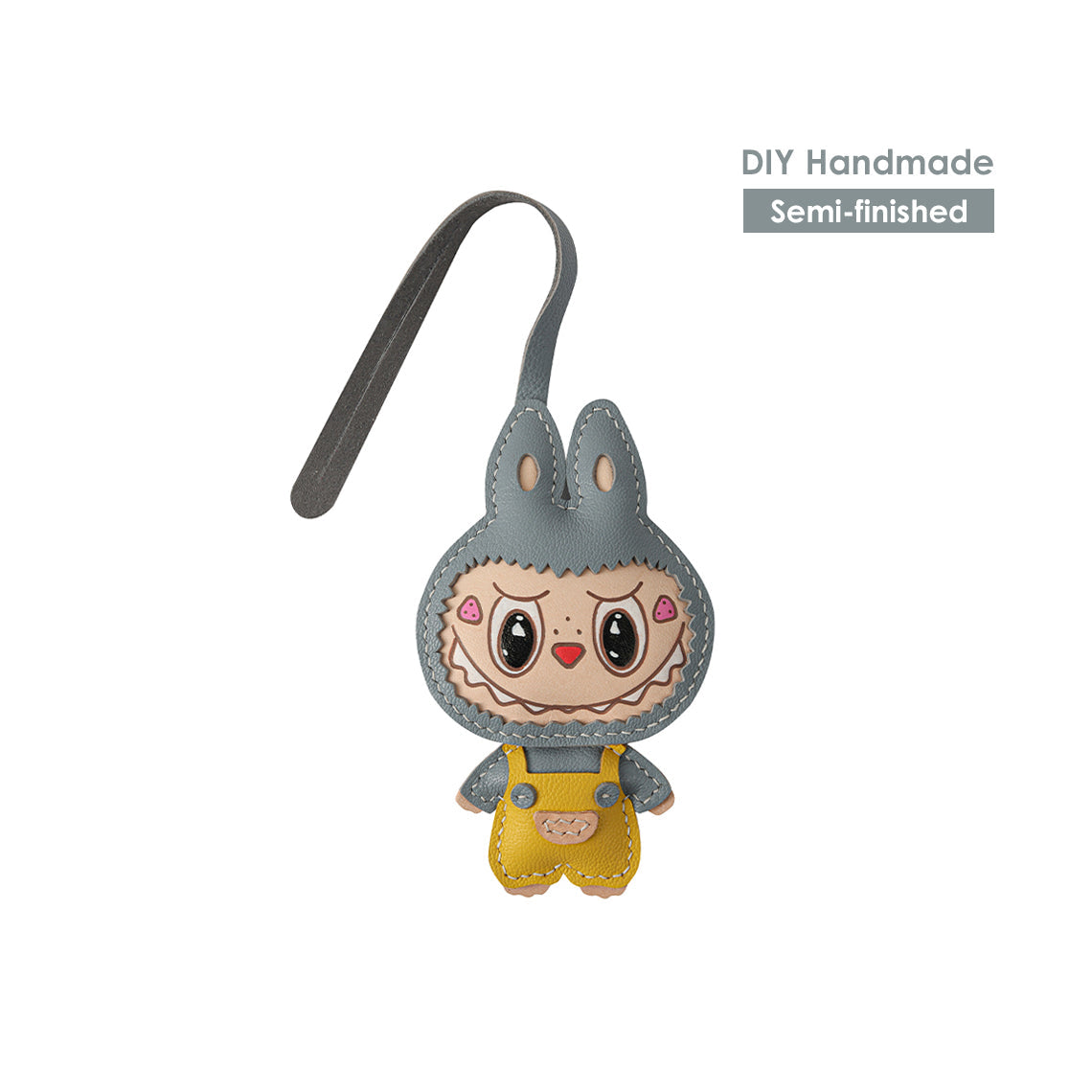 Inspired Labubu Leather Keychain | DIY Handmade Keychain Kit