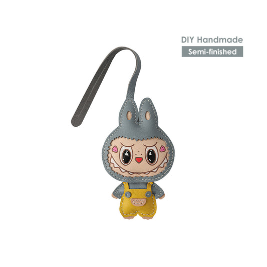 Inspired Labubu Leather Keychain | DIY Handmade Keychain Kit