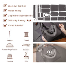 Load image into Gallery viewer, HANDSEWGIFT Top Grain Leather Lindi Handbag DIY Kit

