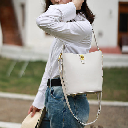 HANDSEWGIFT Leather Simple Bucket Crossbody Bag DIY Kit