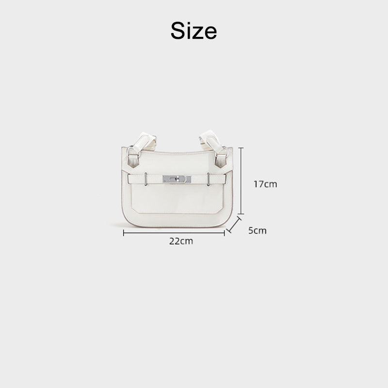 Size guide diagram for the Gypsy leather shoulder bag, showing dimensions: 22 cm in length, 17 cm in height, and 5 cm in depth.