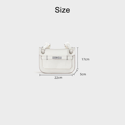Size guide diagram for the Gypsy leather shoulder bag, showing dimensions: 22 cm in length, 17 cm in height, and 5 cm in depth.