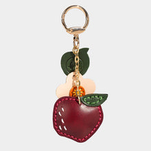 Load image into Gallery viewer, Vegetable Tanned Leather Apple Keychain
