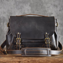 Load image into Gallery viewer, Crazy Horse Leather Laptop Bag Work Tote Bag for Men - POPSEWING®

