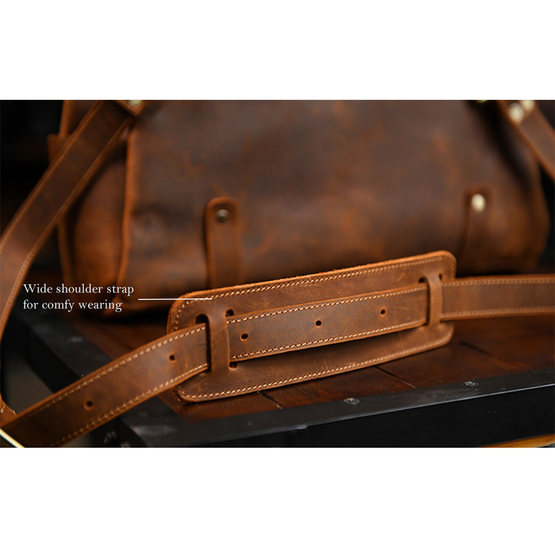 Crazy Horse Leather Men's Laptop Satchel