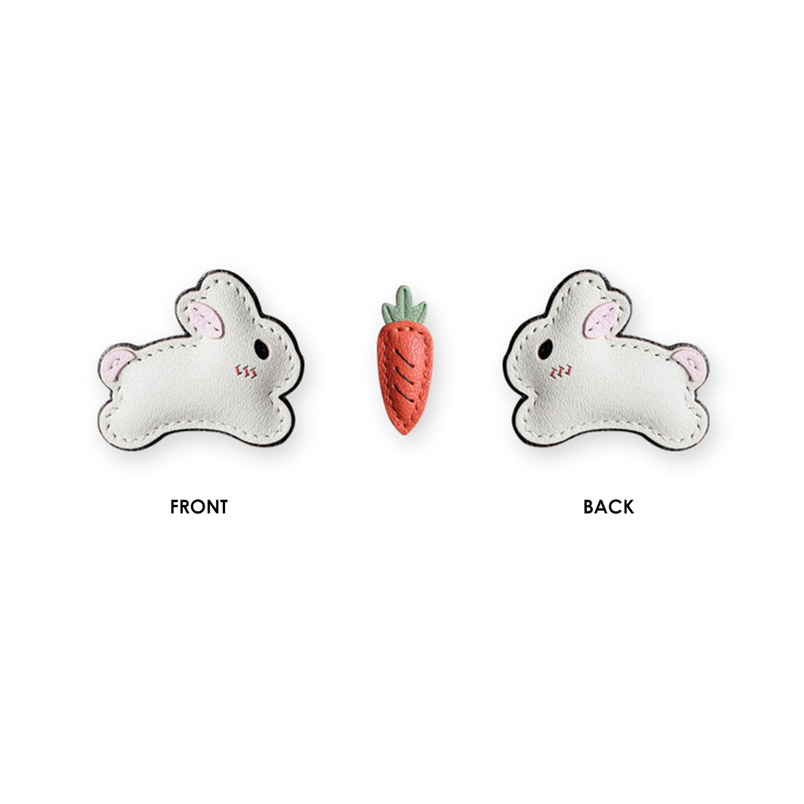 HANDSEWGIFT Leather New Bunny & Carrot Keychain DIY Kit