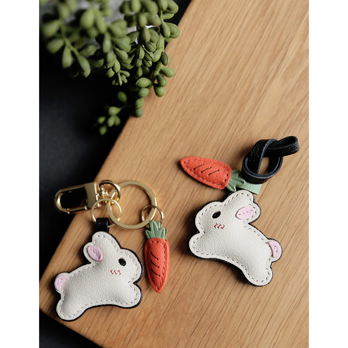 Lovely Bunny Design Leather Keychain | POPSEWING® Easy DIY Leather Projects