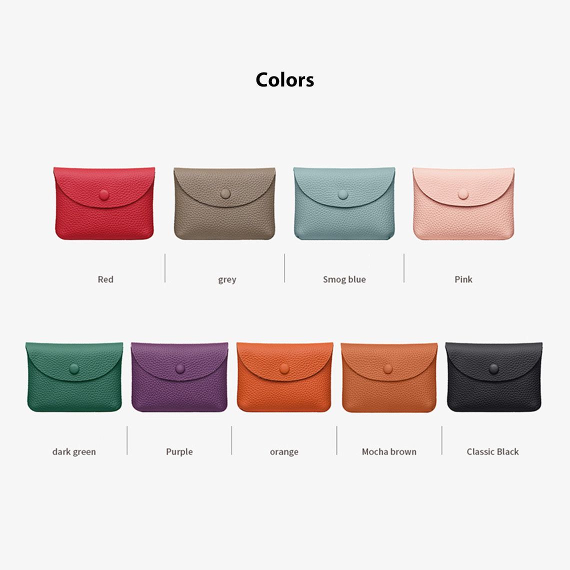 Top Grain Leather Simple Coin Wallet