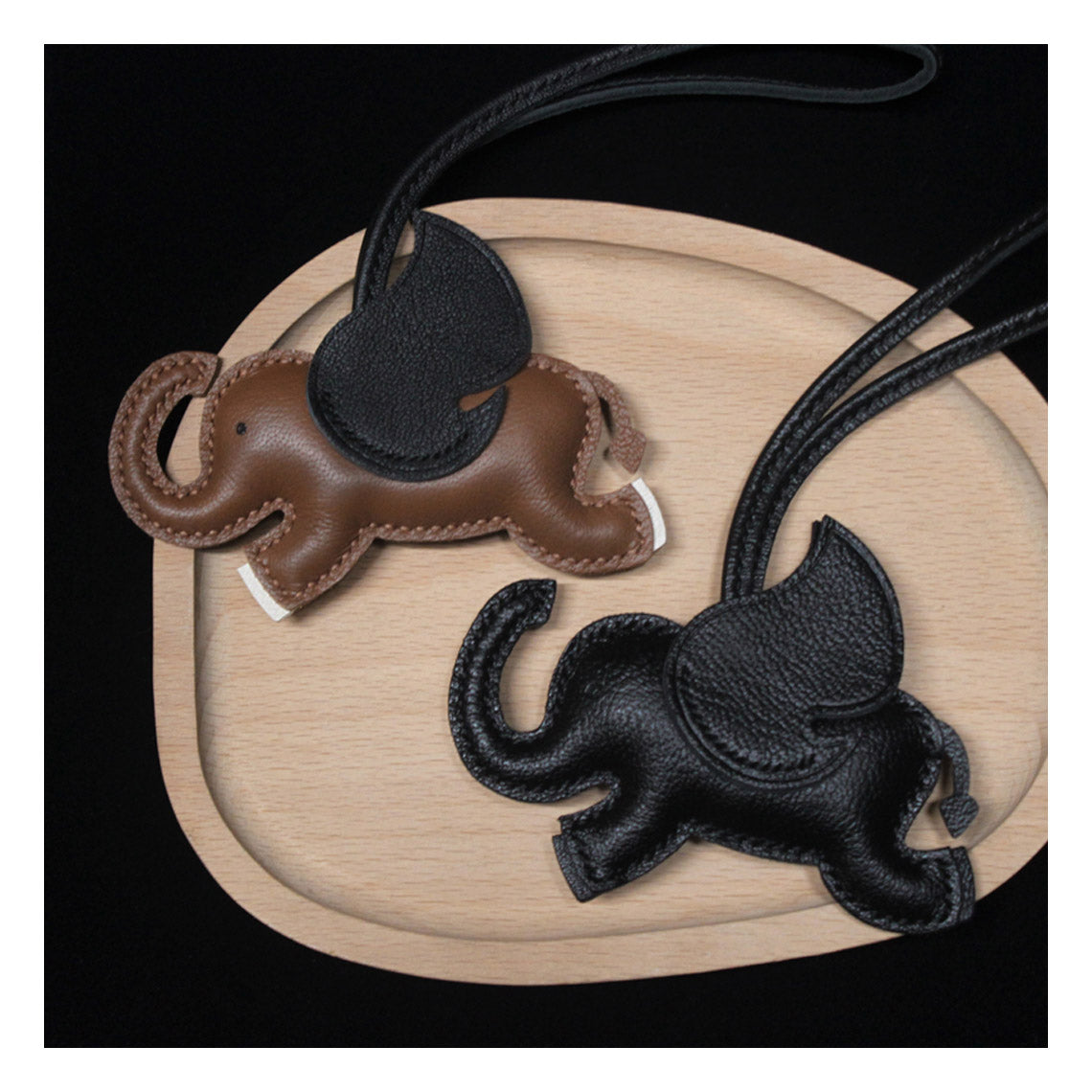 HANDSEWGIFT Sheep Leather Elephant Charm DIY Kits
