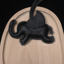 Load image into Gallery viewer, Black Leather Elephant Bag Charm | Designer Purse Charms - POPSEWING®
