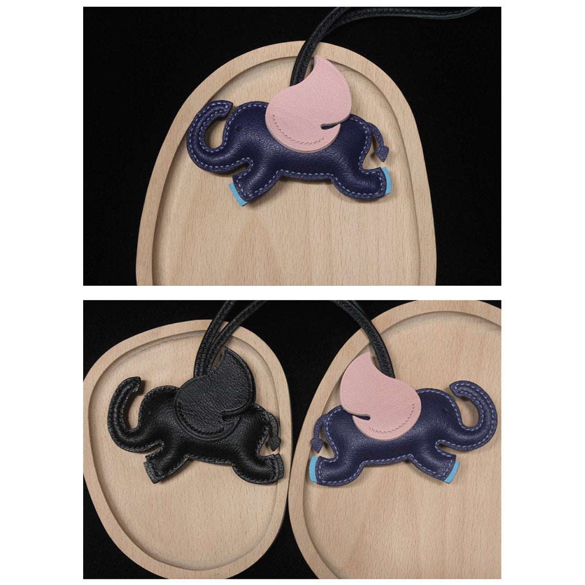 HANDSEWGIFT Sheep Leather Elephant Charm DIY Kits