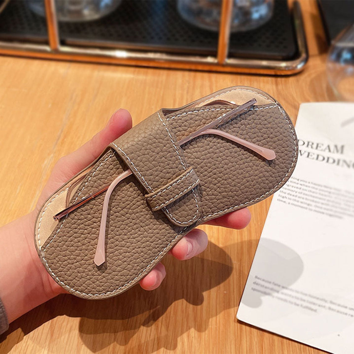 Top Grain Leather Simple Eyeglasses Holder