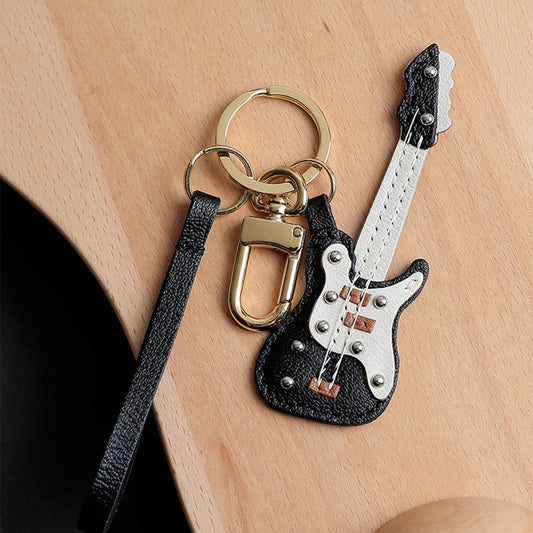 Sheep Leather Guitar Design Keychain | DIY Handmade Keychains - POPSEWING®