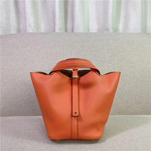 Load image into Gallery viewer, Orange Leather Bag Handbag | Casual Leather Bag for Everyday
