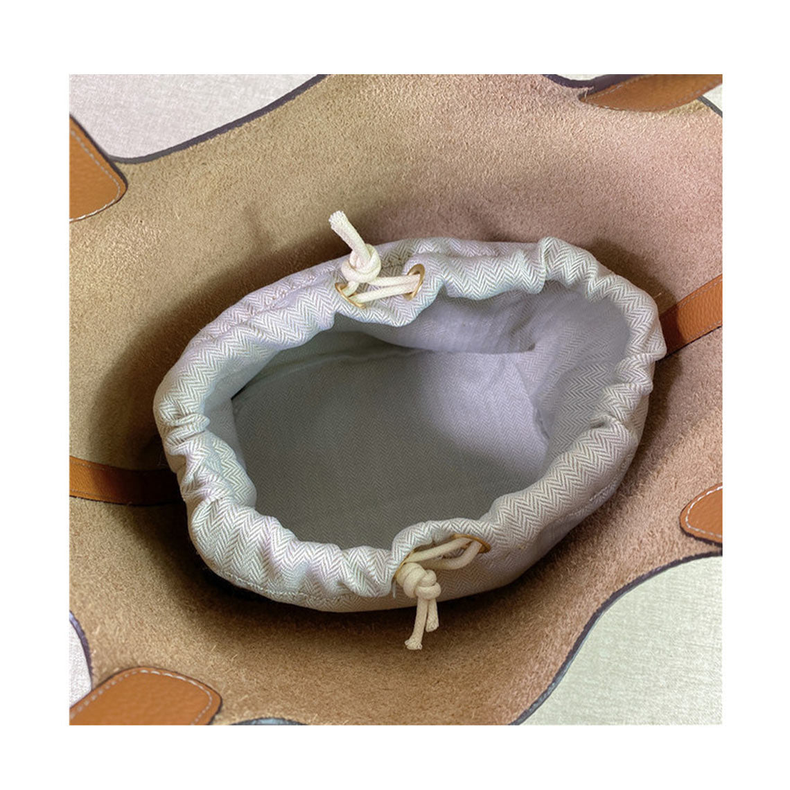 Top Grain Leather Inspired Pictin Lock Bag | Silver/Gold-tone Hardware