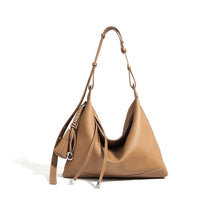 Load image into Gallery viewer, Top Grain Leather Simple Hobo Bag
