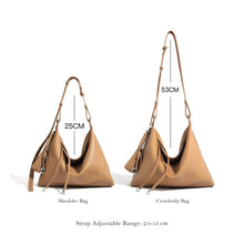 Load image into Gallery viewer, Top Grain Leather Simple Hobo Bag
