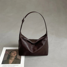 Load image into Gallery viewer, Brown Leather Simple Hobo Bag for Women | Slouchy Leather Bags
