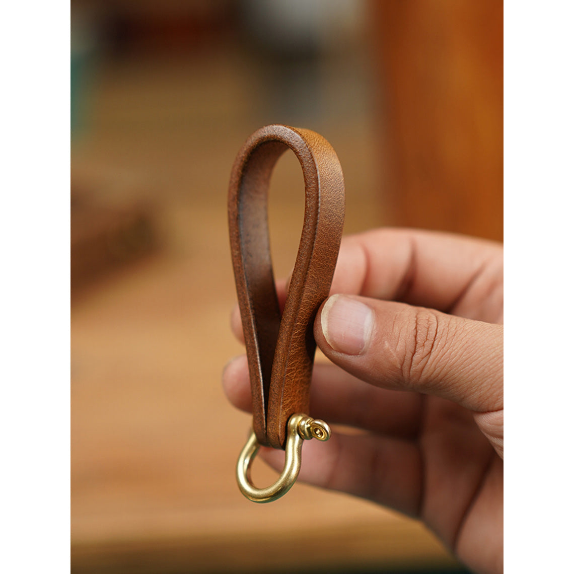 Vegetable Tanned Leather Heavy Duty Keyring