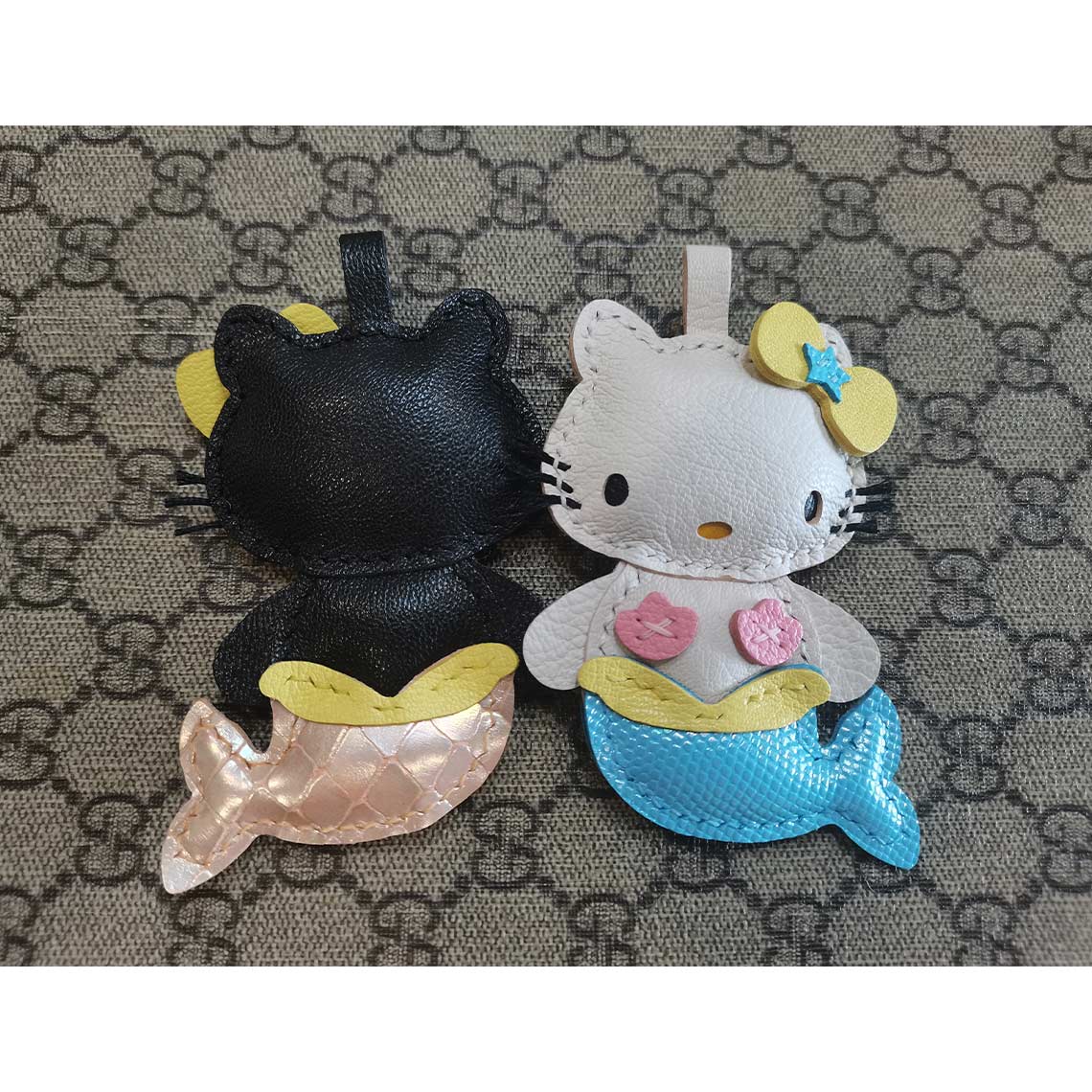 HANDSEWGIFT Leather Mermaid Kitty Charm DIY Kit