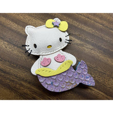 Load image into Gallery viewer, Cute Mermaid Hello Kitty Leather Keychain Kit | Make Your Own Leather Keychain - POPSEWING®
