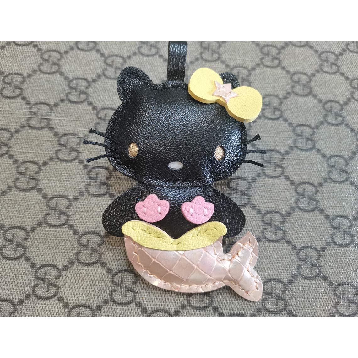 HANDSEWGIFT Leather Mermaid Kitty Charm DIY Kit