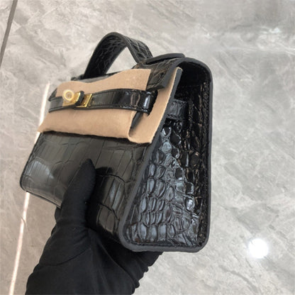Crocodile Embossed Leather Inspired Croc Kelli Clutch Bag
