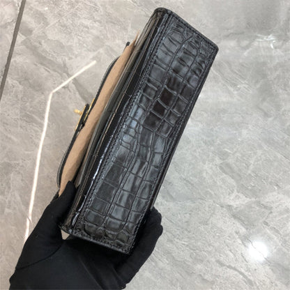 Crocodile Embossed Leather Inspired Croc Kelli Clutch Bag