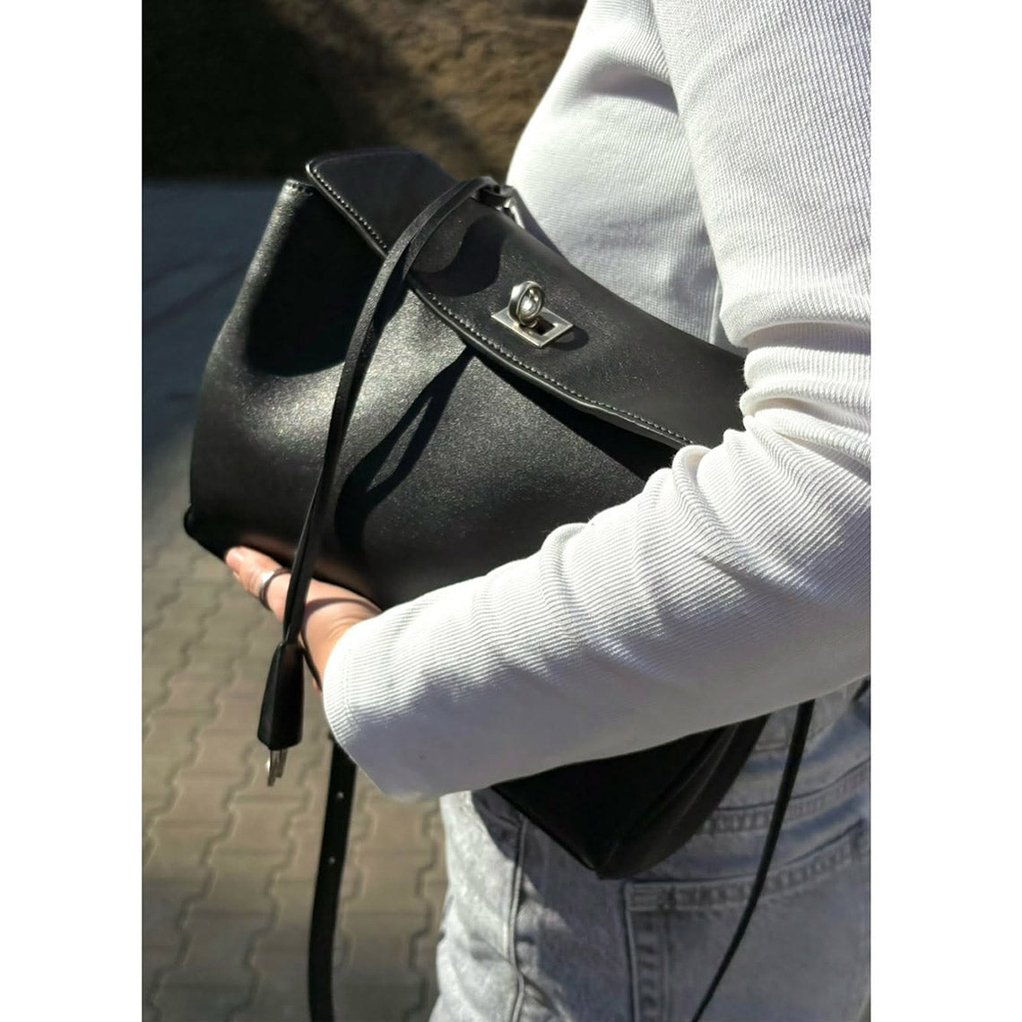 Top Grian Leather Rodeo Women Shoulder Bag