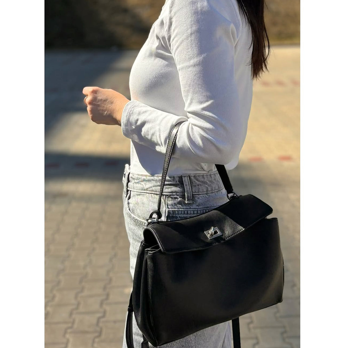 Top Grian Leather Rodeo Women Shoulder Bag