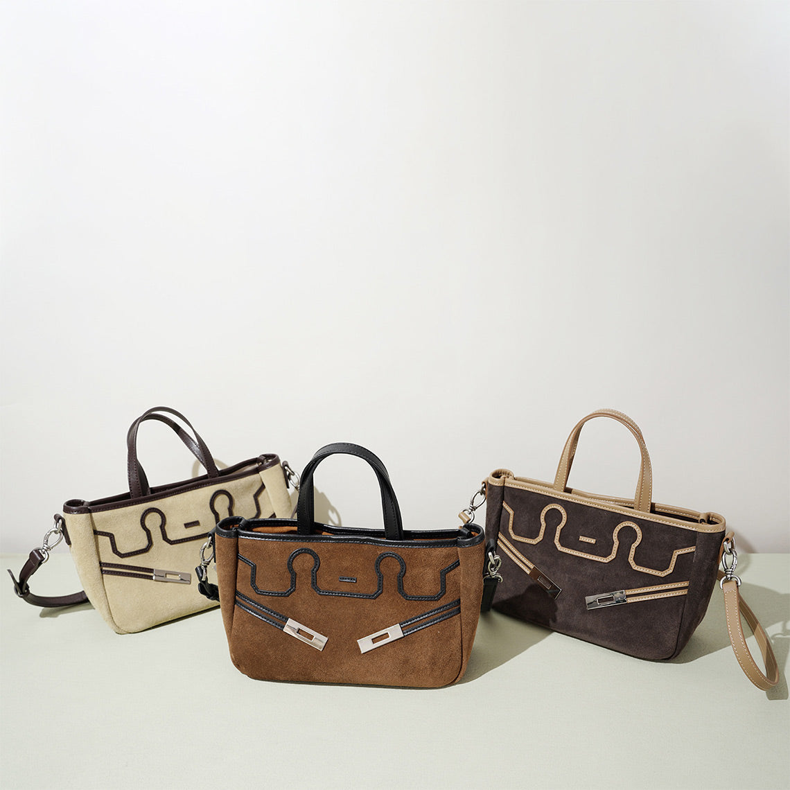 Suede Leather Heritage Tote Bag