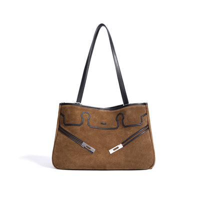 Suede Leather Heritage Tote Bag