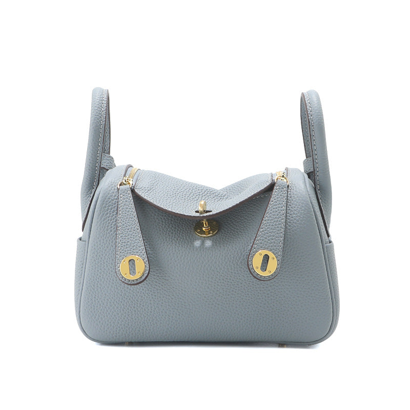 Leather Handbag | Inspired Leather Lindy Handbag in Blue - POPSEWING™