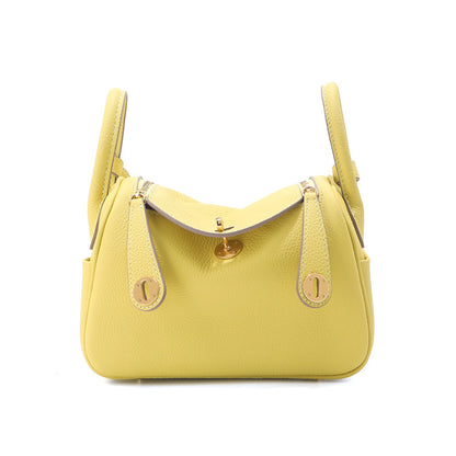 Leather Handbag | Inspired Leather Lindy Handbag in Yellow - POPSEWING™