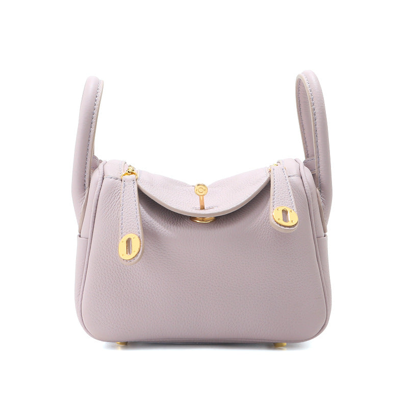 Leather Handbag | Inspired Leather Lindy Handbag in Light Purple - POPSEWING™