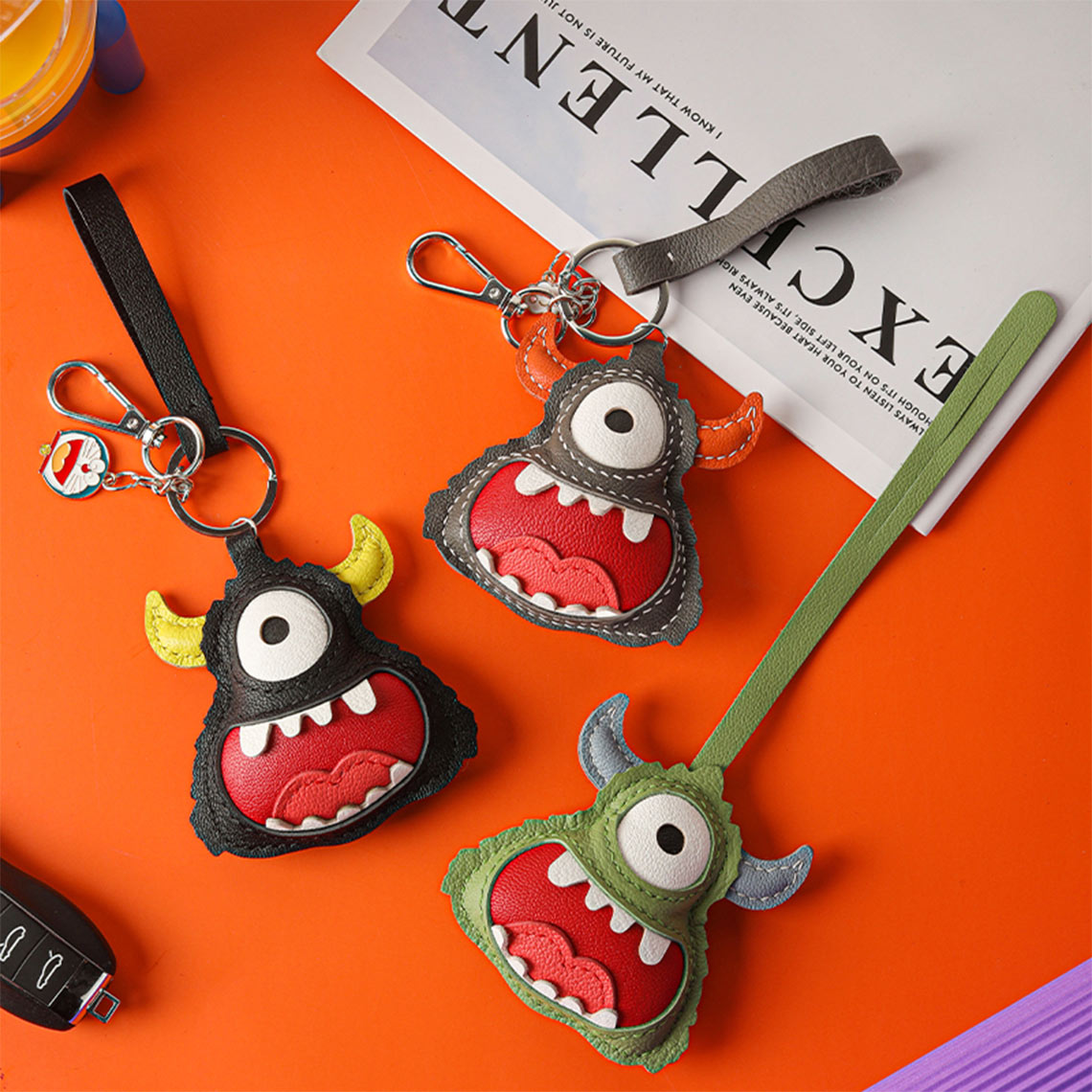 Cute Design Monster Keychain Charm | Make Your Own Keychain by POPSEWING® Kits