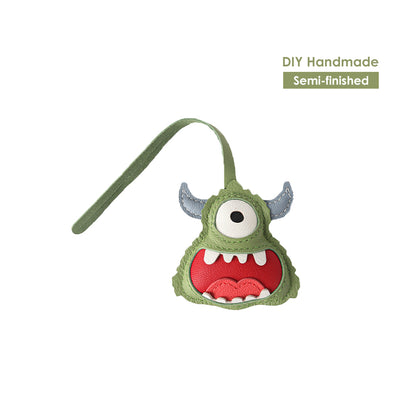 Little Monster Leather Keychain Charm | DIY Handmade Charms Unique Gifts - POPSEWING®