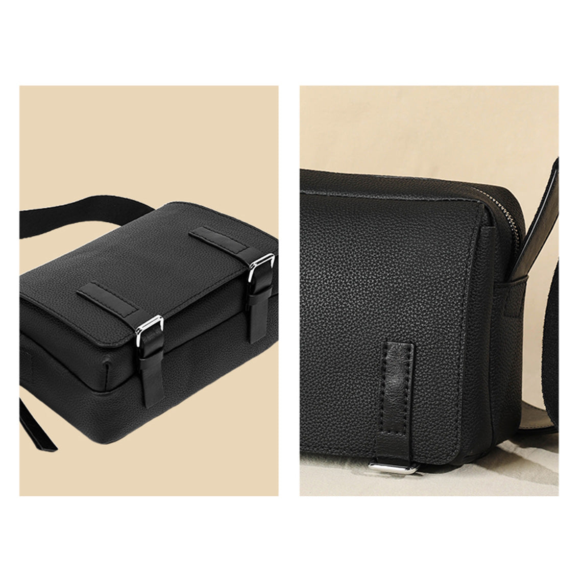 HANDSEWGIFT Top Grain Leather Men Mini Messenger Bag DIY Kit